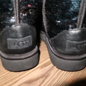 UGG Black and Orange and Sequin Boots